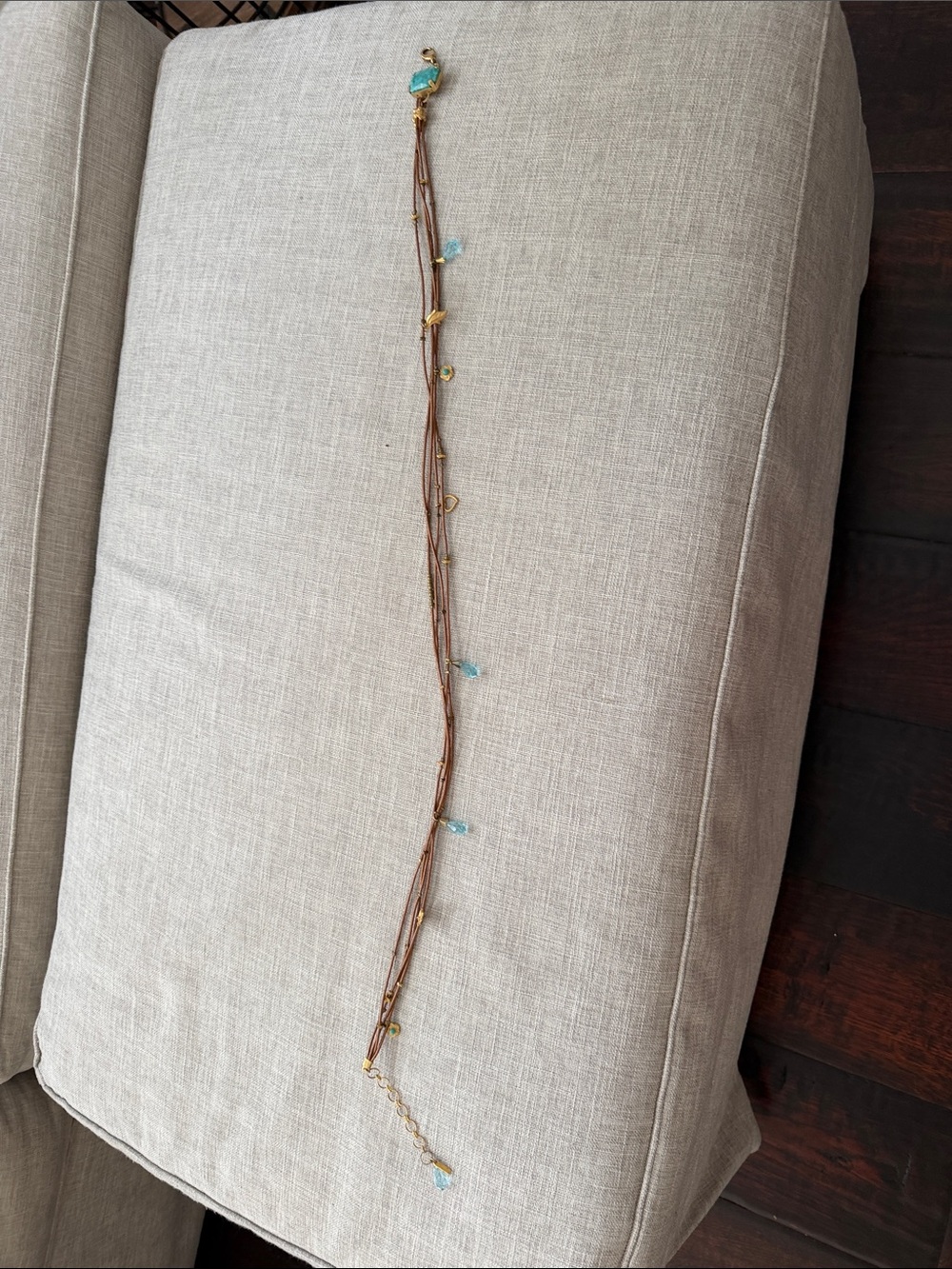Blue Crystal Multi-Strand Women's Necklace